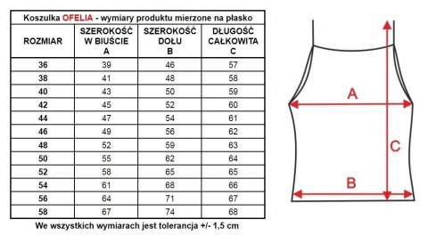 Prosta koszulka damska Ofelia na ramiączkach : Kolor - Ecru, Rozmiar - 36 Prosta koszulka damska Ofelia na ramiączkach : Kolor - Ecru, Rozmiar - 36