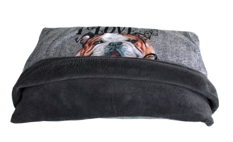 Legowisko z kołderką Love Bulldog XL 60x45 Legowisko z kołderką Love Bulldog XL 60x45