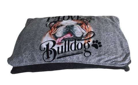 Legowisko z kołderką Love Bulldog XL 60x45 Legowisko z kołderką Love Bulldog XL 60x45