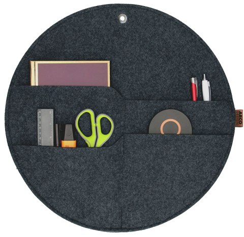 Organizer na ścianę Kółko z kieszeniami Antracyt XL - 45 cm Organizer na ścianę Kółko z kieszeniami Antracyt XL - 45 cm