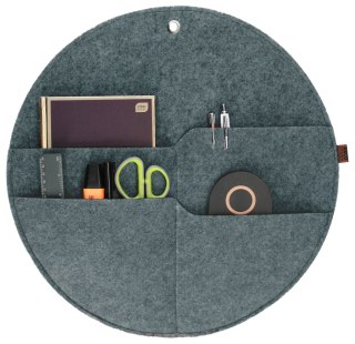 Organizer na ścianę Kółko z kieszeniami szary XL - 45 cm