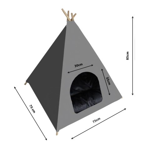 Tipi dla Psa/kota z poduszką LOVE BLUE DOGS XL Tipi dla Psa/kota z poduszką LOVE BLUE DOGS XL