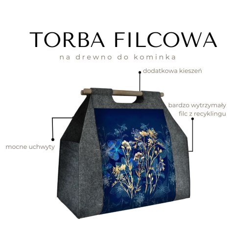 Torba na drewno kominkowe - Antracyt Midnight Torba na drewno kominkowe - Antracyt Midnight